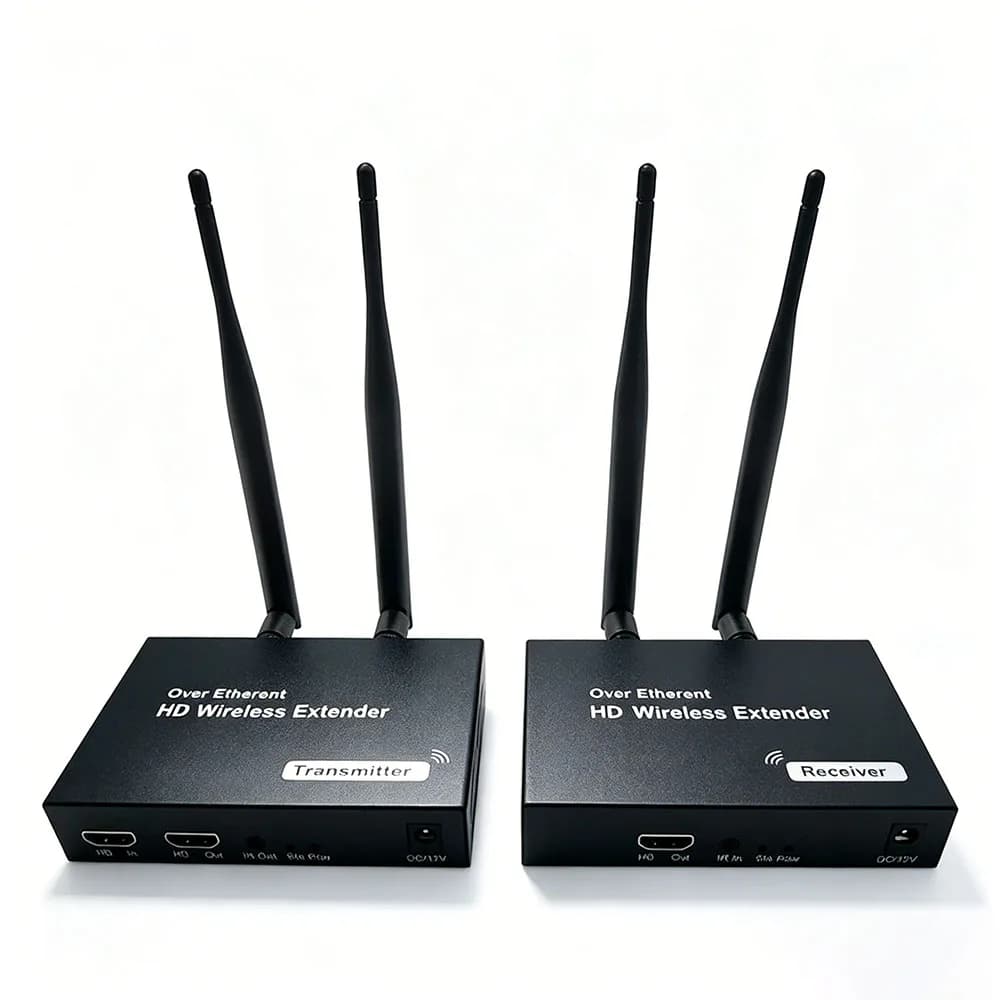 Adattatore Wireless HDMI 200M 1080P 60Hz 5.8G TX RX 1TX Max 4RX per Mirroring dello Schermo di Laptop, Telefono, PC, TV, Proiettore