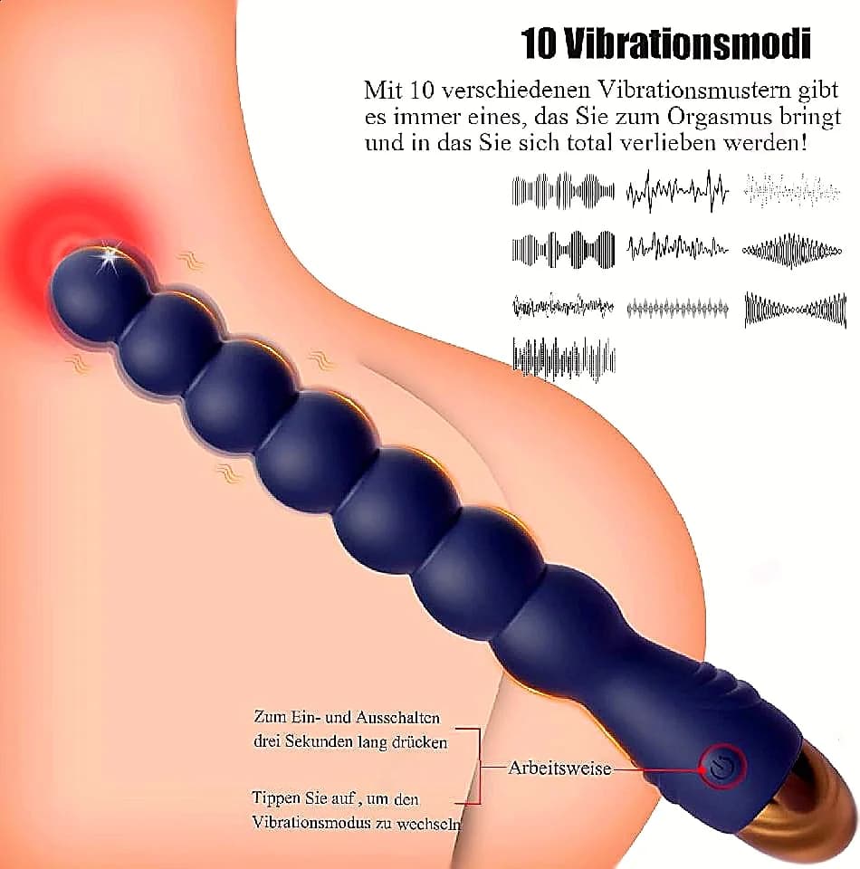 Donne Stimolatore del clitoride della vagina Tappi di testa vibranti Massaggiatore della prostata maschile Ano Giocattolo del sesso Coppia Giocattolo del sesso Vibratore del tallone anale per