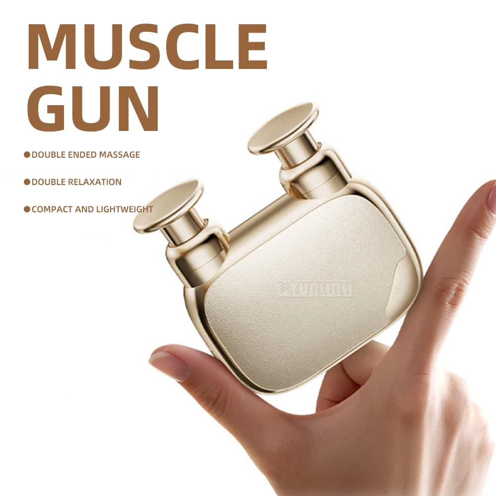 Pocket Mini Fascia Gun Mini Muscle Massager Girls Small Electric Massage Gun Double Head Neck Mask Gun
