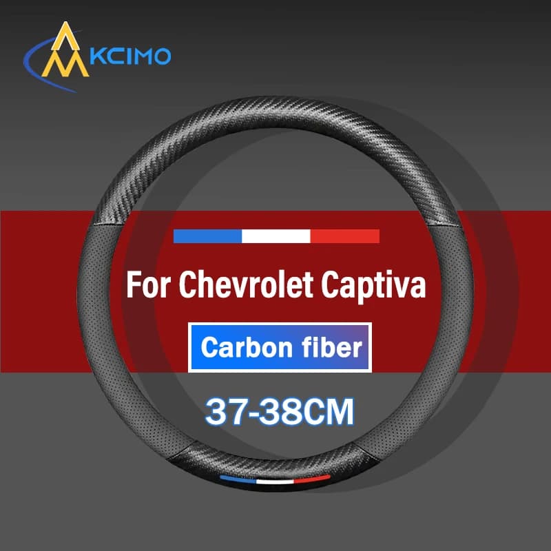 New for Chevrolet Captiva 3D Round Carbon Fiber Cover 37-38cm Car Accessories Breathable Anti-slip Interior