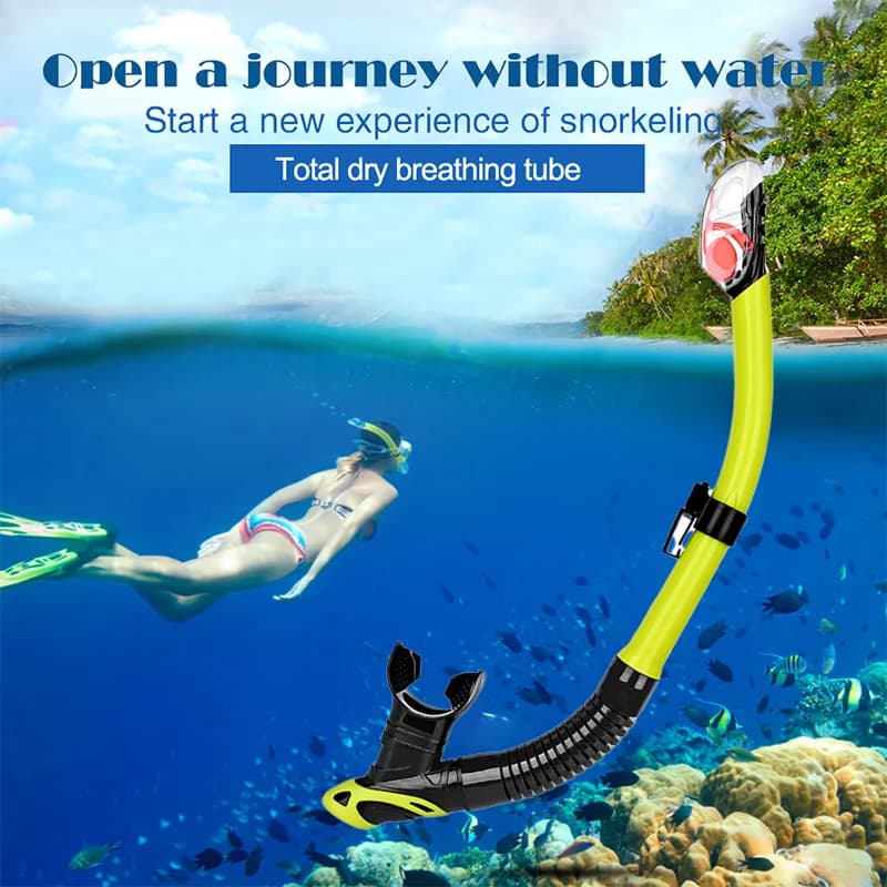 1 pcs Snorkel Fully Dry Snorkel Snorkel Tube with Silicone Slurry Professional diving equipment