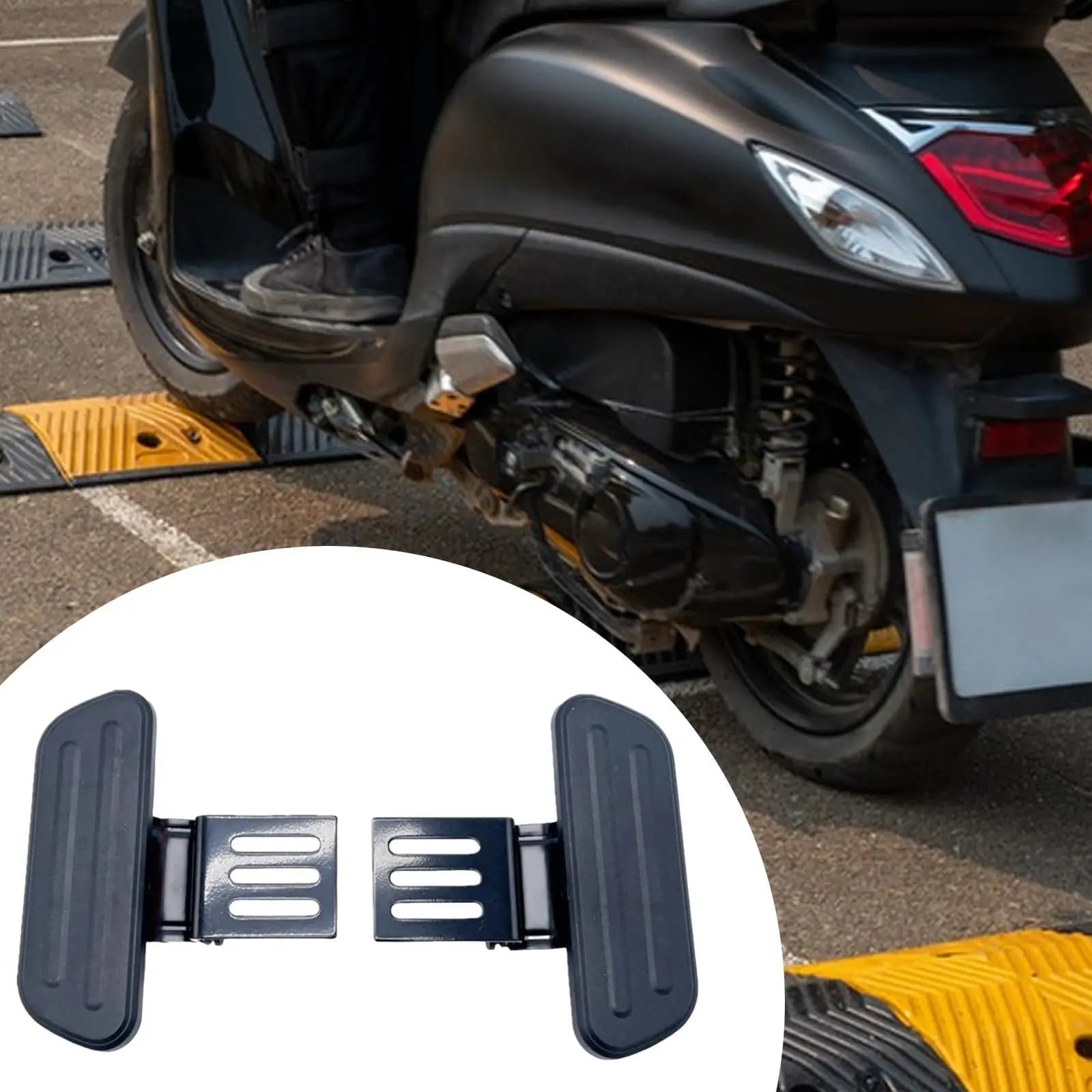 Poggiapiedi Anteriore in Metallo Antiscivolo per Bici Elettrica, Ricambi Fai-da-te per Modifica Moto, Comfort Passeggero