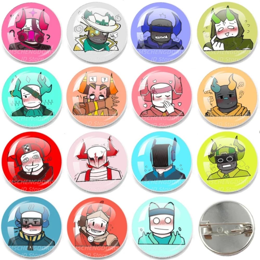 Spilla Distintivo Anime Cartoon Game Phighting Pin Medkit Rocket, Accessori Decorativi per Borse, Cappelli, Zaini, Regalo per Fan e Collezionisti