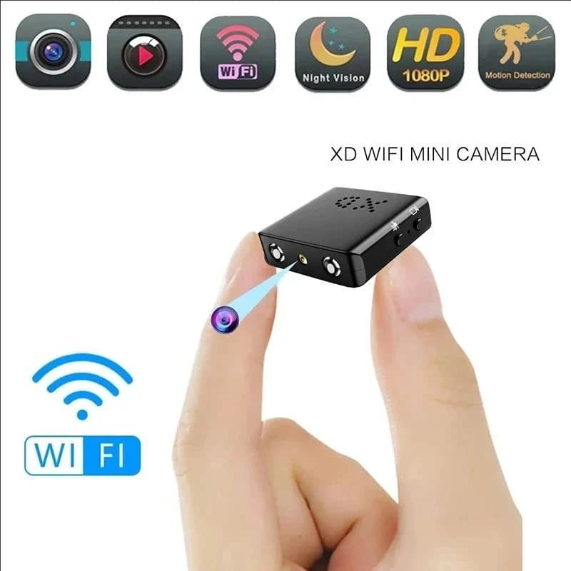 Telecamera WiFi Mini HD 1080P XD, Telecamera IP Antifurto per Interni, Sicurezza Domestica Intelligente con Video e Audio in Tempo Reale tramite APP