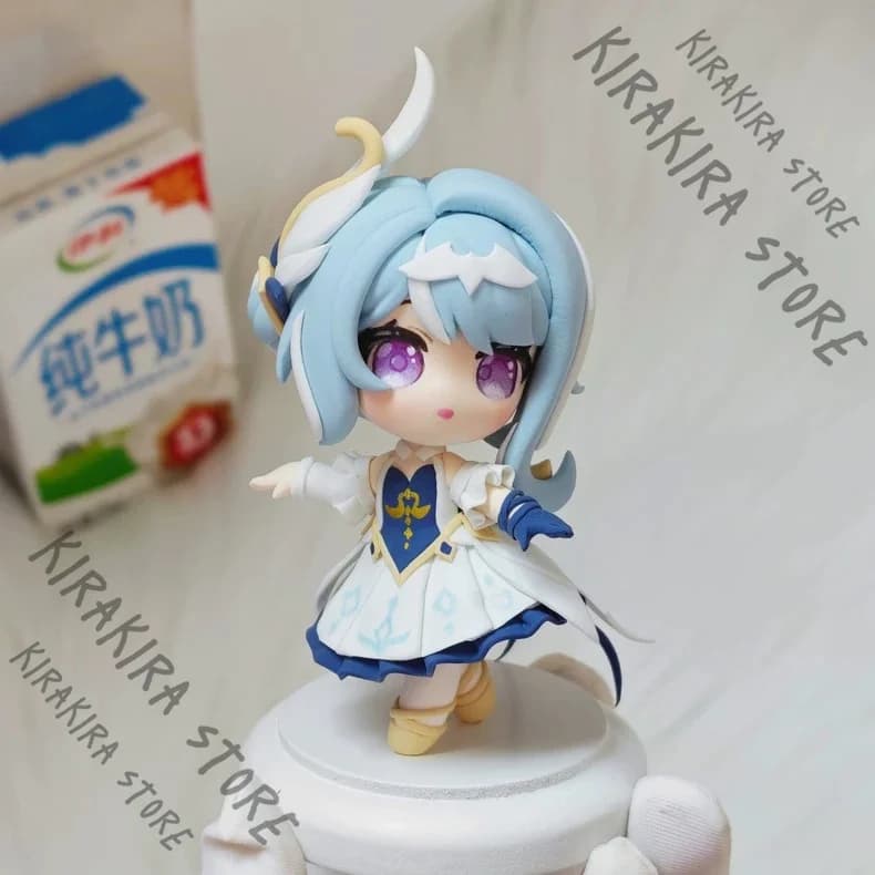 Genshin Impact Odette Q-version Clay Statue Model Kit Figures Cosplay Handmade Article Garage Kits Handcraft Manual Ornaments