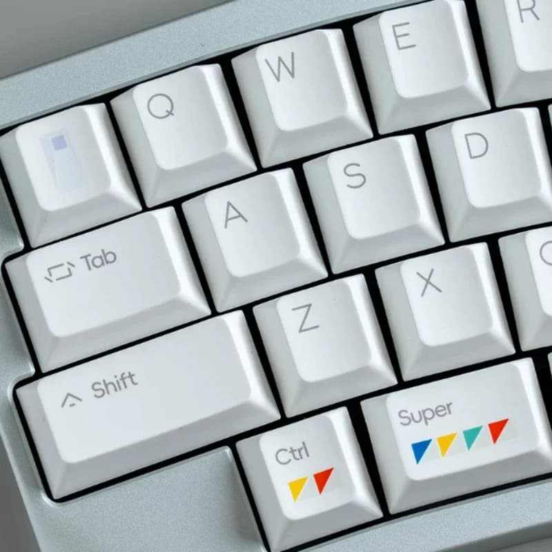 Custom Keycaps Set PBT Sublimation Cherry Profile Keyboard Caps White Keycap for Mechanical Keyboard Accessories