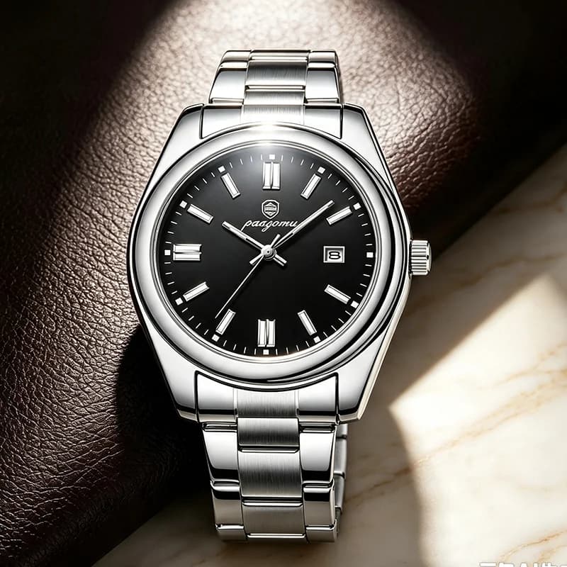 PAAZOMU Sports Luxury Watch For Man Waterproof Date Week Stainless Steel Men Watch Casual Quartz Men's Watches Male Clock Reloj
