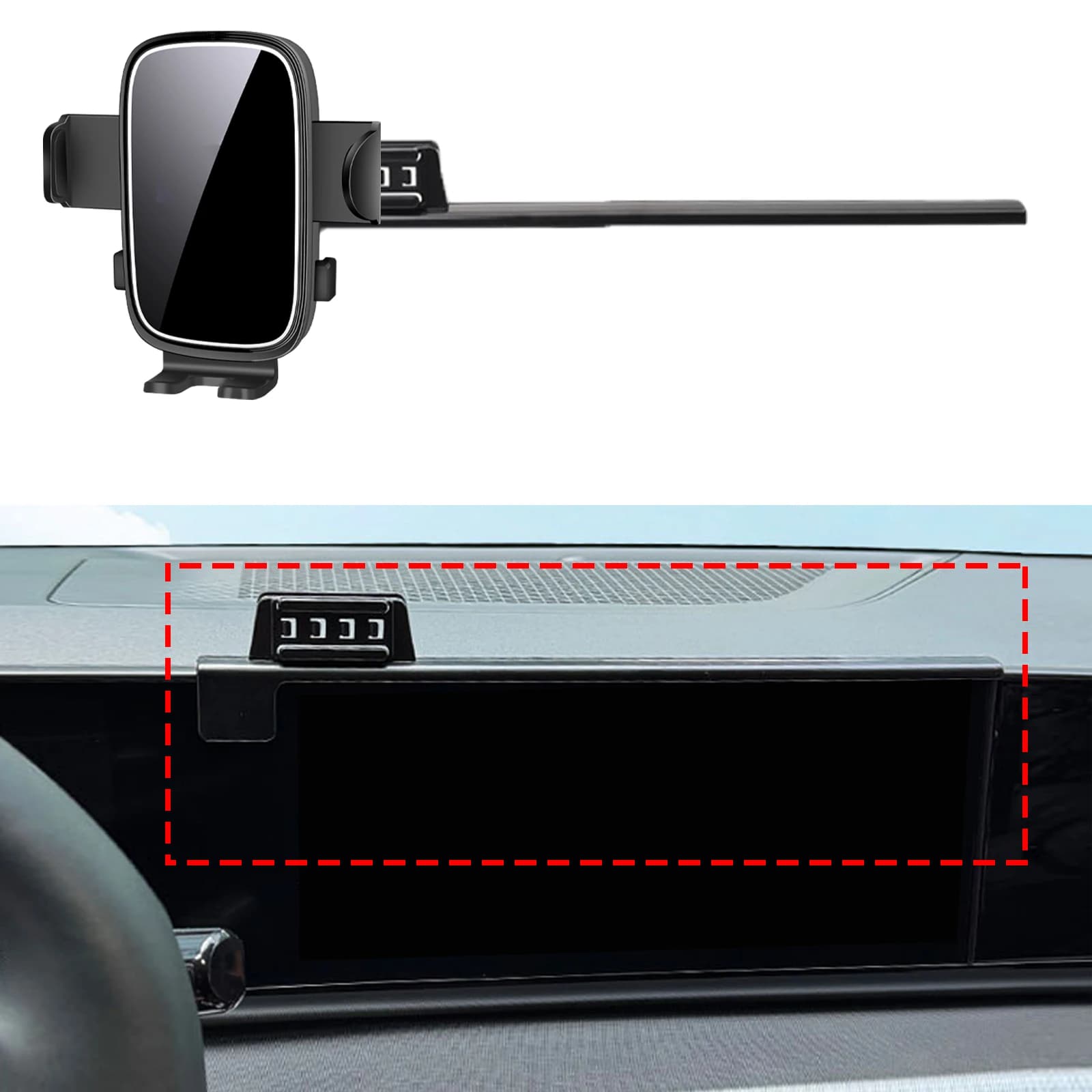 Per Hyundai Grandeur Azera GN7 2023-2026 ​ ​ Supporto per telefono personalizzato da cruscotto, base per schermo senza foratura per auto ​ ​ accessori