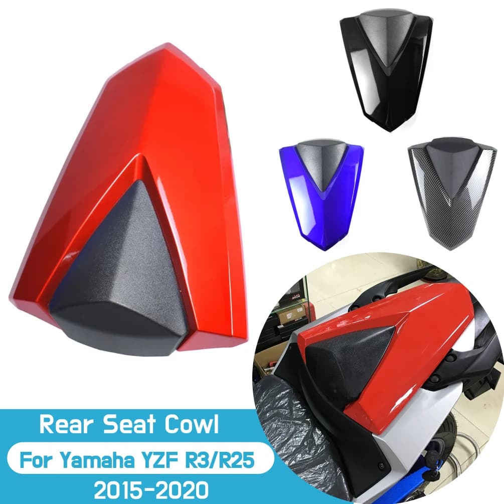 For Yamaha YZF R3 2015-2020 R25 Rear Seat Cover Cowl MT03 MT25 2016 Passenger Pillion Motor Tail Fairing Motorcycle Accessories