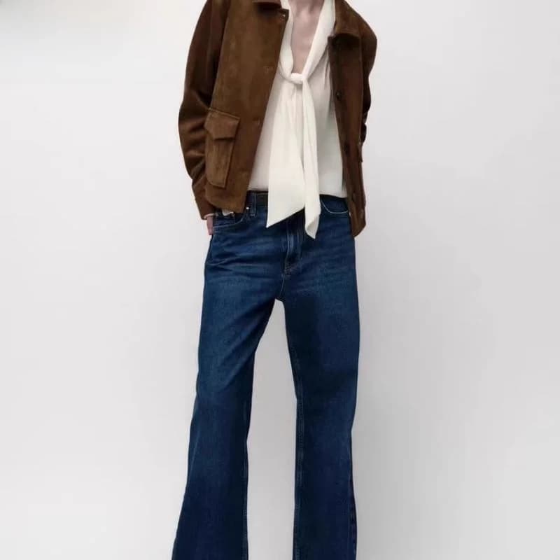 Giacca da donna primaverile 2025 in velluto testurizzato, a maniche lunghe, con colletto, stile comodo per il pendolarismo, tinta unita, alla moda