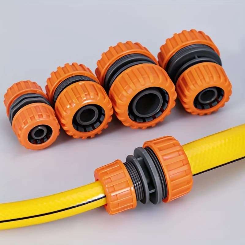 Set Of HoseRepair Joint Garden Hose Connector 1/2" 3/4" 1" Inch Pipe Coupler Stop Water Connector Repair Joint Irrigation System