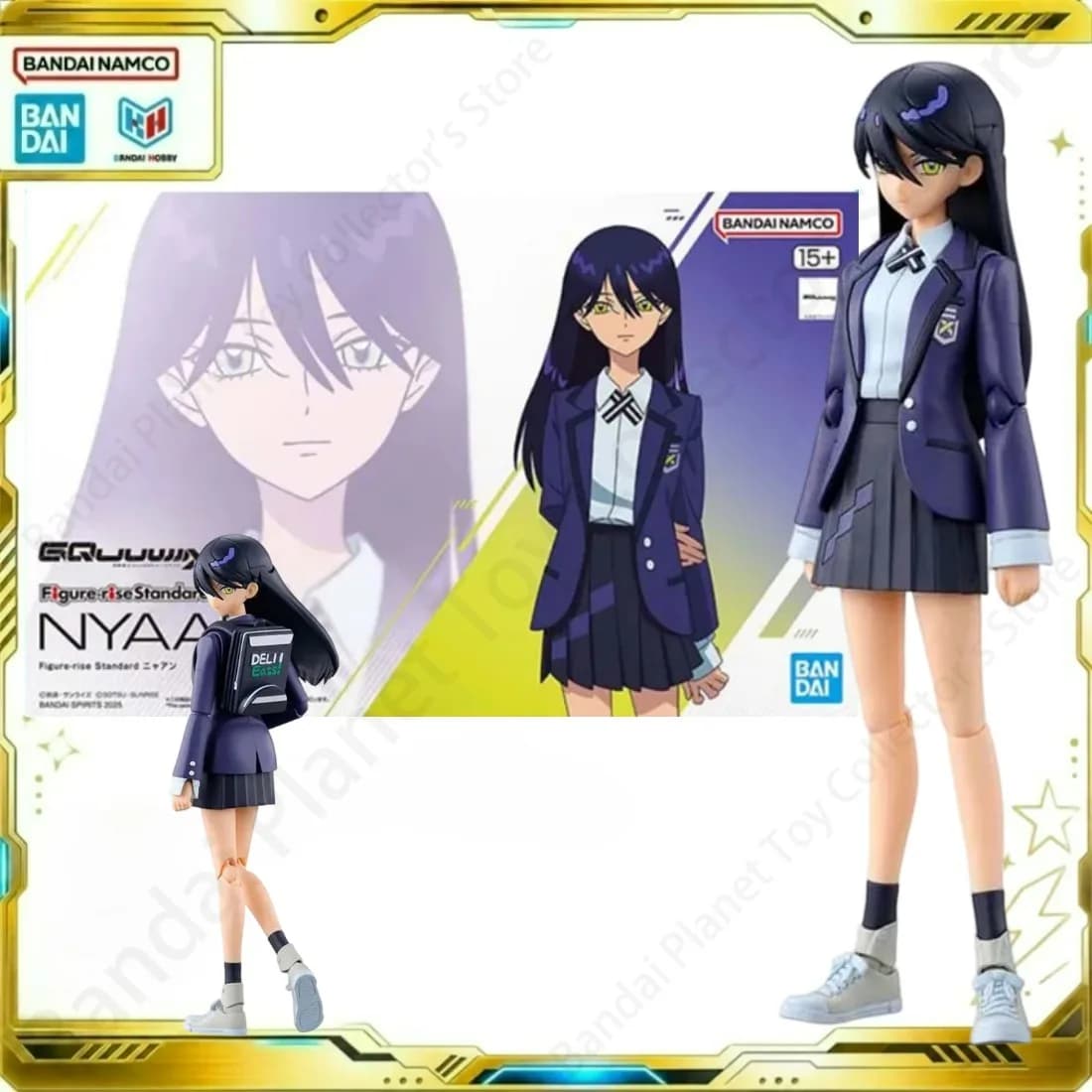 Bandai Action Original Gundam Model Anime FRS Nyaan GQuuuuux Figure Building Collectibles Model Kit Gift For Fans