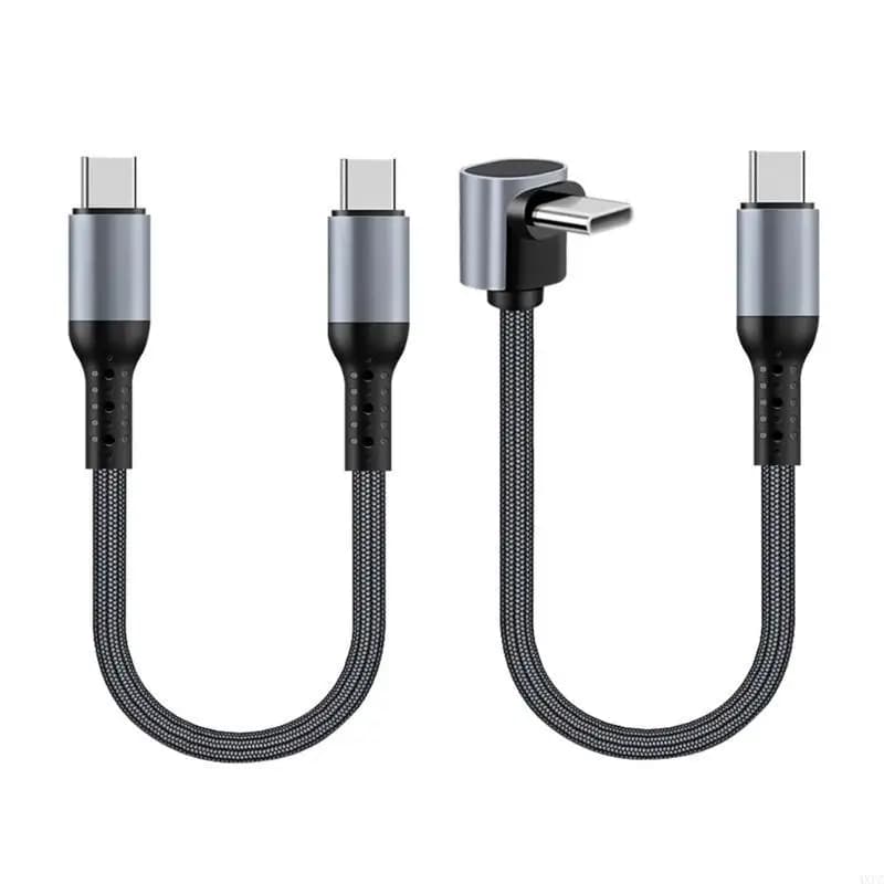 25 cm 50 cm 100 cm PD 60 W Tipo C a USB C Cavo di ricarica rapida 480 Mbps Cavi di trasferimento dati per Xiaomi Samsung Huawei Phone