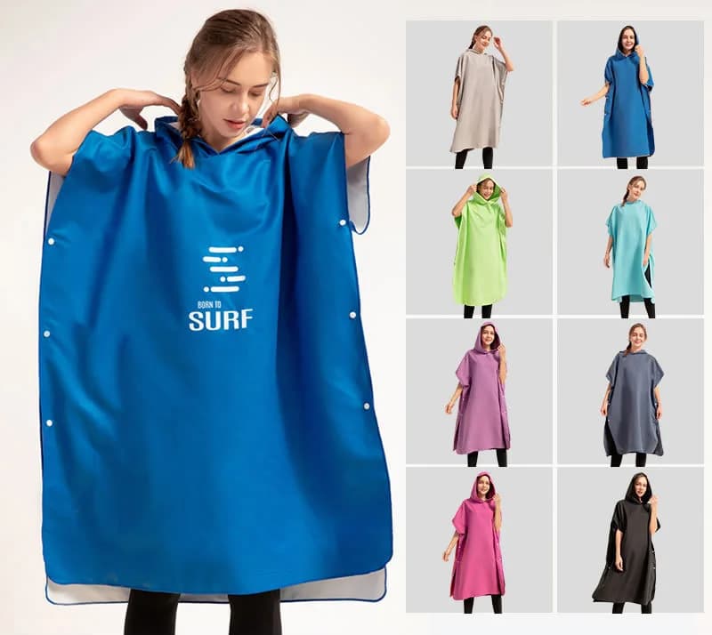 Con cappuccio Beach Wan accappatoio ad asciugatura rapida mantello asciugamano in microfibra Diving Surf Beach mantello asciugamano da nuoto Poncho asciugamano per bambini Poncho