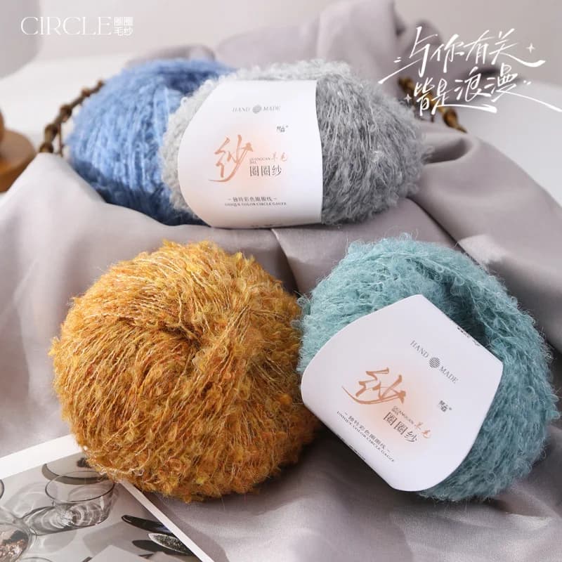2 pezzi, 50g in totale, filato di mohair a riccio per lavori a maglia, uncinetto, filo per maglioni, sciarpe, cappelli, borse, amigurumi