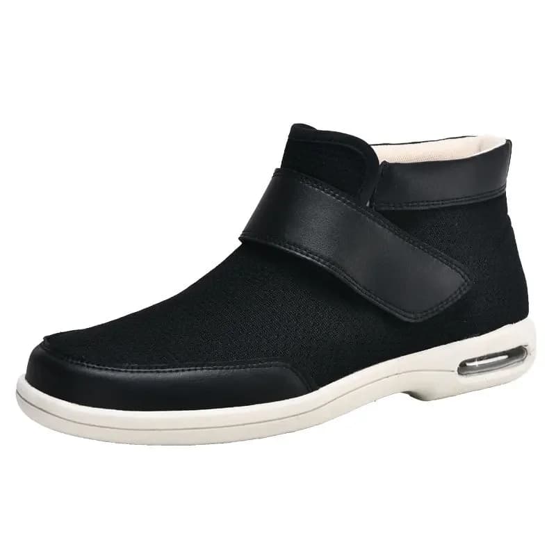 XIHAHA Uomo Donna Scarpa da passeggio Calda canna lunga Scarpe per anziani Senile Piedi larghi Eversione gonfia Scarpe per diabetici morbide e confortevoli