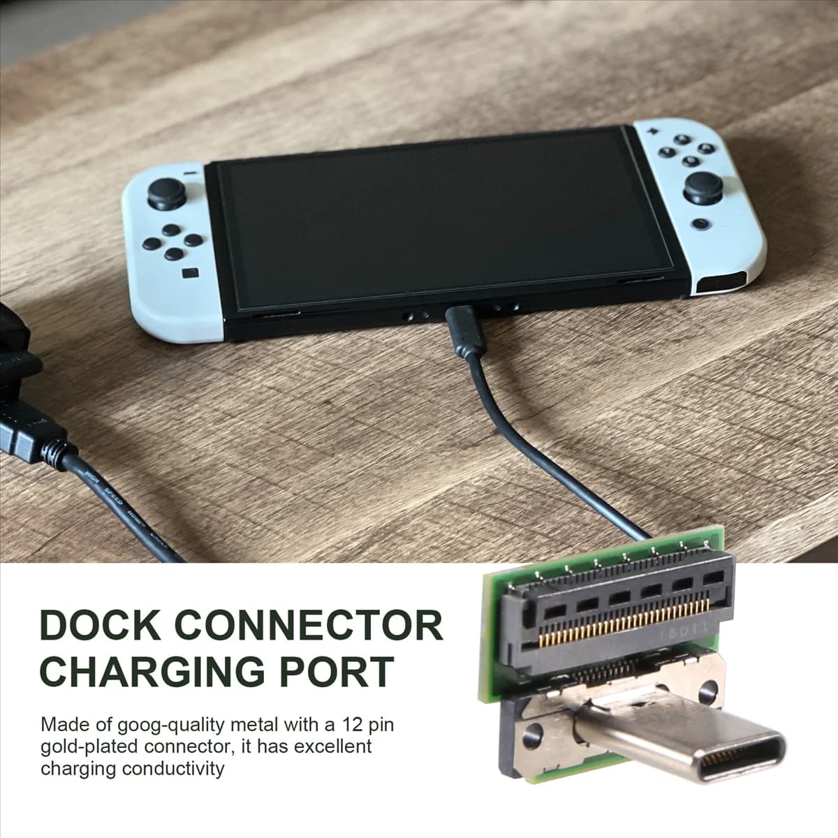 ROO Dock Connector Porta di ricarica Presa USB tipo C compatibile per Switch Docking Station Componente sostitutivo Maschio