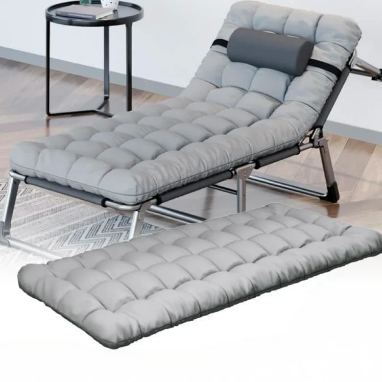 Lettino da campeggio esterno convertibile in metallo e letto per tenda Letto da viaggio moderno OEM pieghevole portatile in tessuto di cotone per uso parco