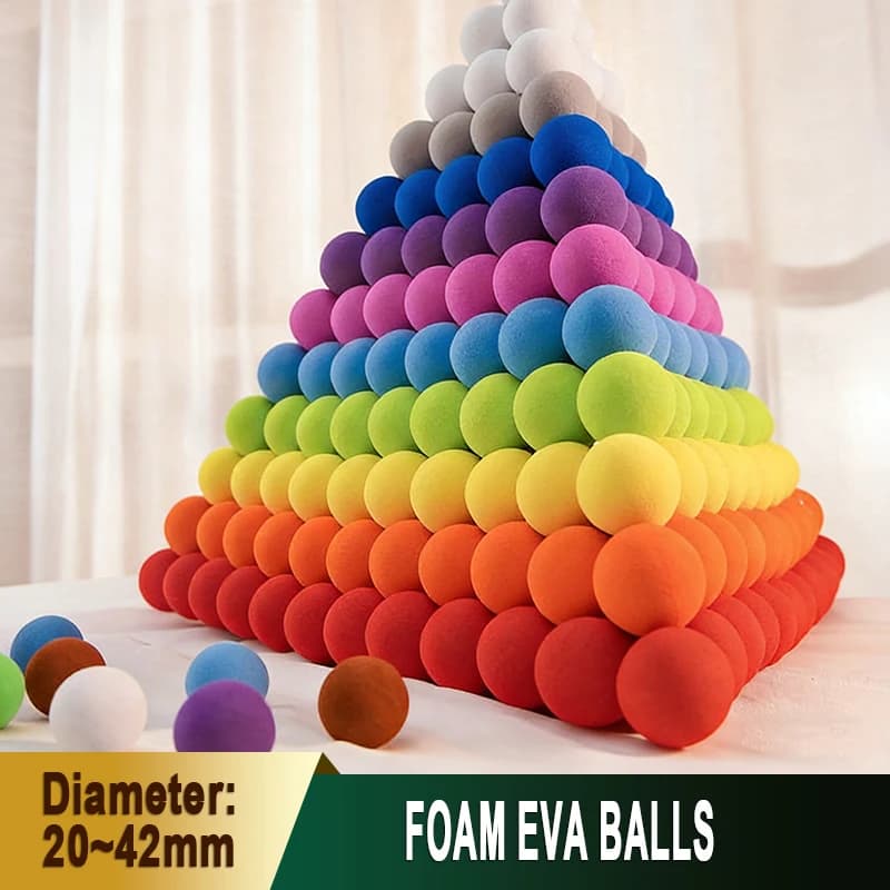 20 pezzi palline in spugna morbida in schiuma EVA diametro 20/21.5/25/30/35/40/42mm per allenamento golf/tennis tinta unita per palline da pratica all'aperto