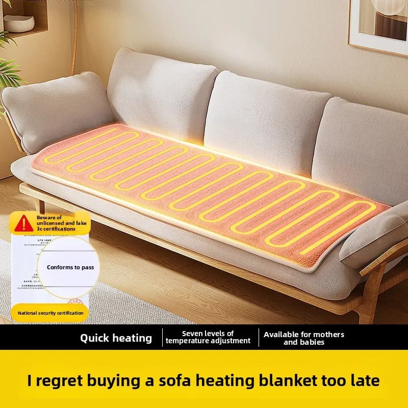Electric blanket for sofa in winter, small office electric heating seat cushion heating foot warmer treasure heating artifact