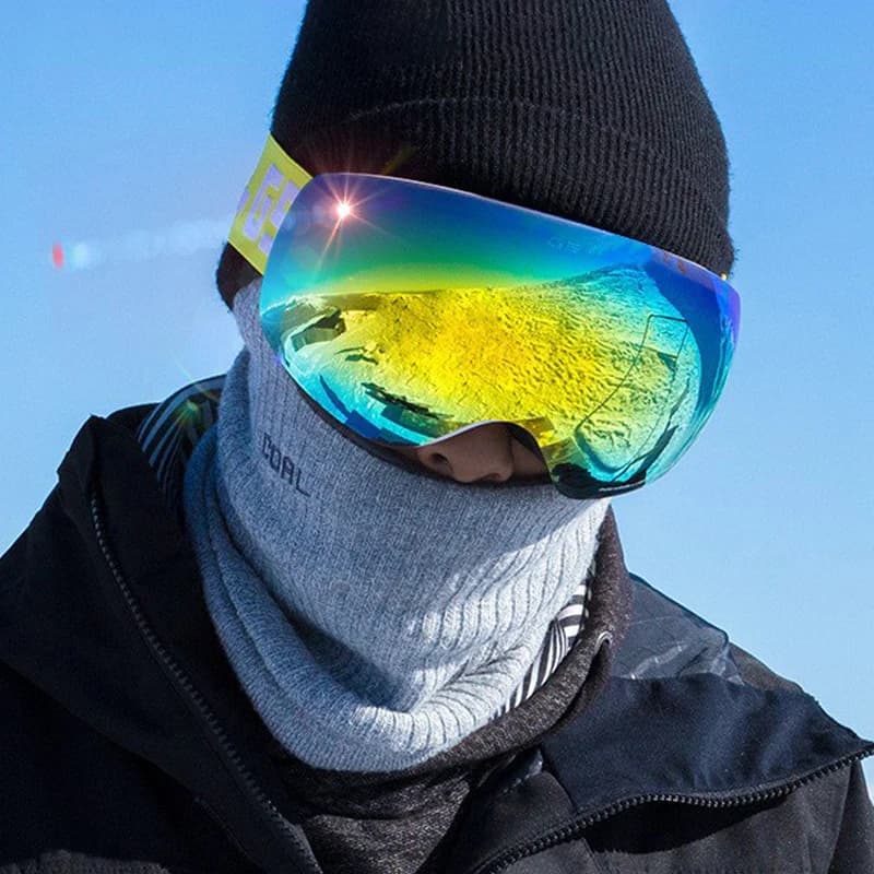 Sport all'aria aperta Anti Fog Occhiali da sci Protezione UV400 Lenti intercambiabili Occhiali da snowboard Big Face Occhiali da snowboard Donna Uomo