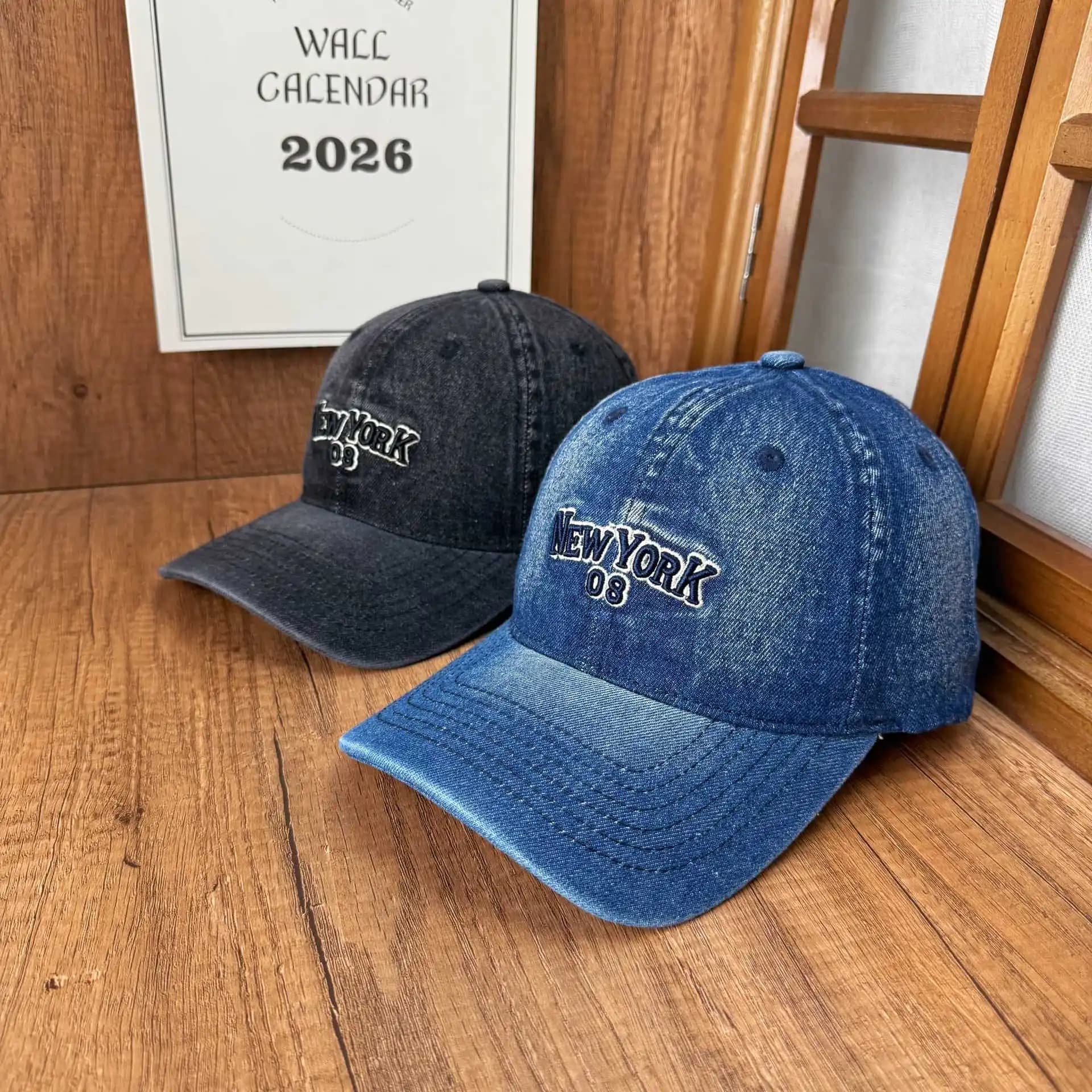 Retro Embroidery Snapback Hat for Men Women Vintage Washed Baseball Caps Spring Autumn Leisure Adjustable Soft Top Hats