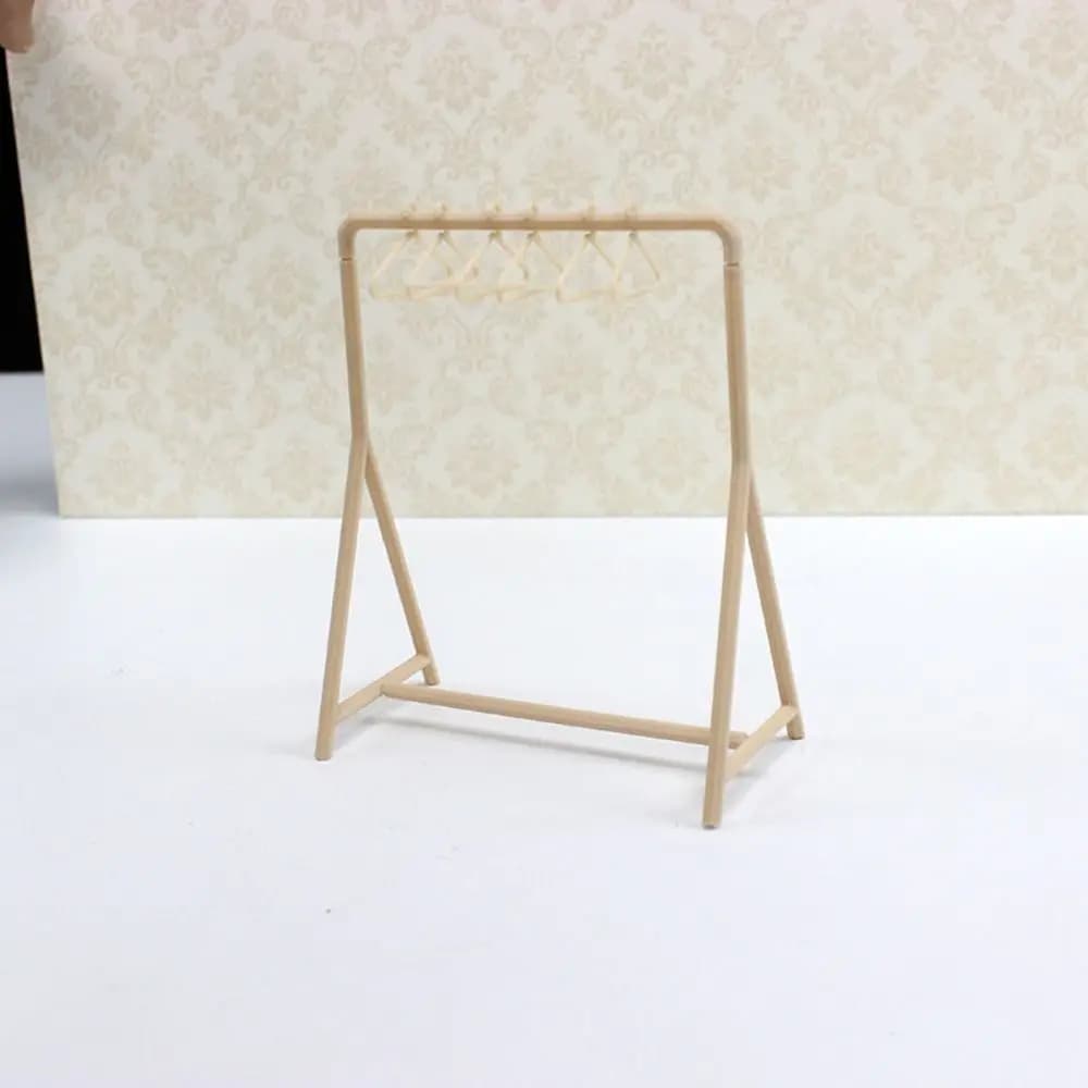 Espositore per Vestiti per Bambole in Scala 1/12, Organizzatore di Abiti, Appendiabiti in Miniatura, Guardaroba, Orecchini, Gioielli, Stand per Abbigliamento per Casa delle Bambole