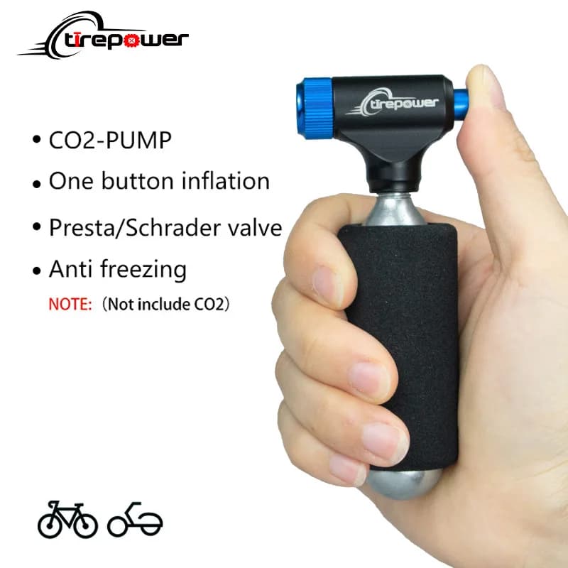 Pompa da bicicletta automatica portatile in lega di alluminio compatibile con valvola Presta Schrader per gonfiaggio di pneumatici per bici da strada e mountain bike