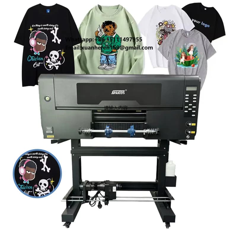 Stampante UV DTF 3D per Tessuti, Effetti su Abbigliamento, Adesivi e Ricami 3D