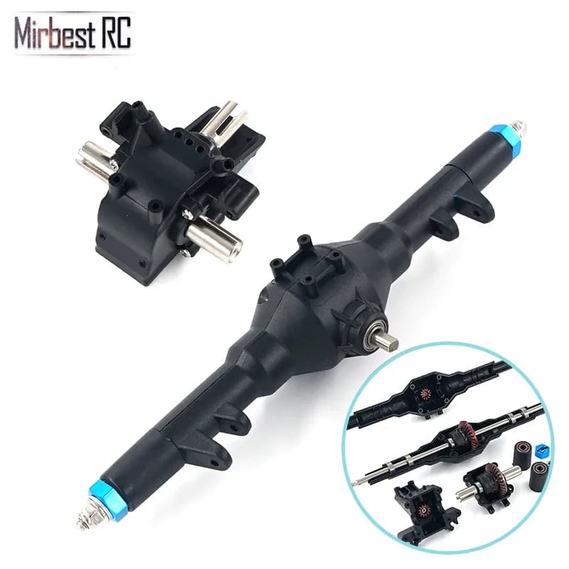 Differenziale in metallo scatola onda anteriore posteriore scatola di trasmissione idraulica accessori auto RC per WLtoys 12428 12423 parti di aggiornamento