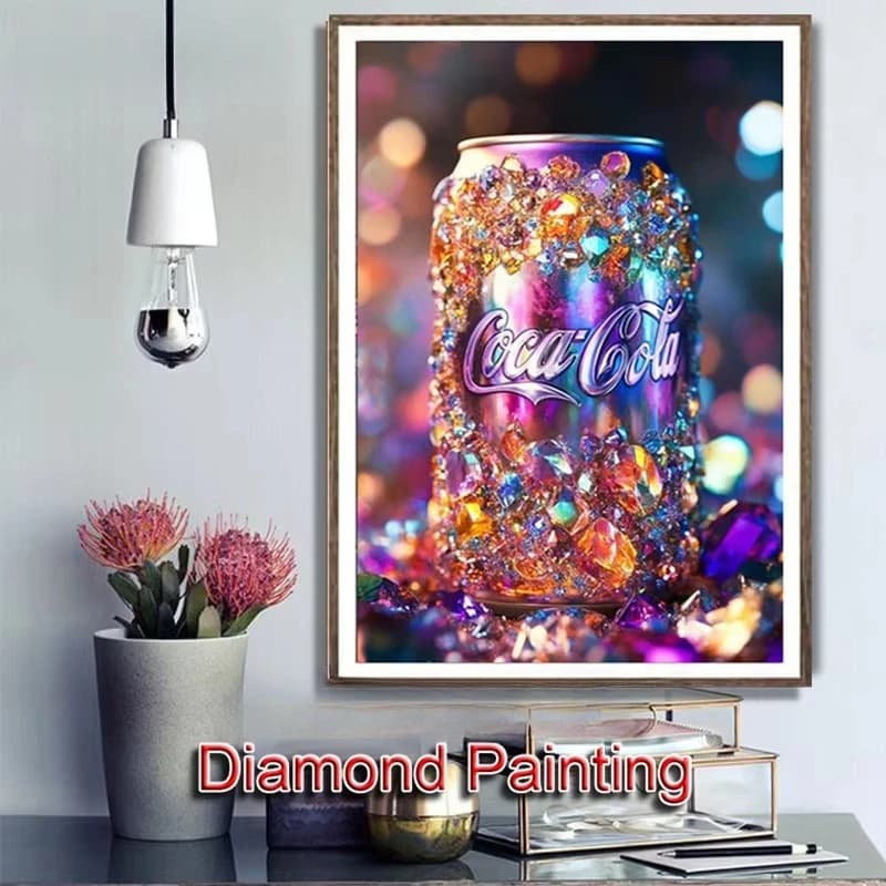 Diamond Painting Kits Coke Bottle Square Round Diamond Embroidery Cross Stitch Diamond Art Full Wall Art Frameless