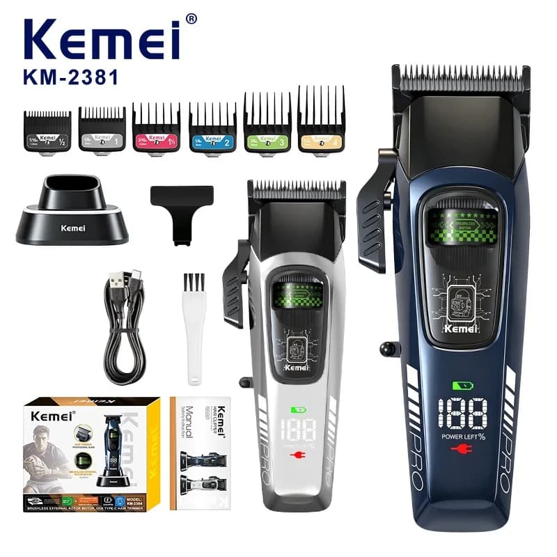 Kemei 2381 Trimmer Barber 2384 Hair Clippers Professioal 10000 Rpm High Quality Clippers And Trimmers Set