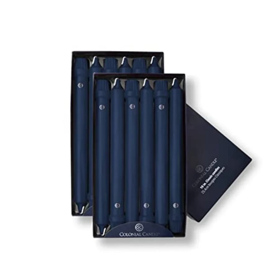 Candele Affusolate Senza Profumo, Collezione, Confezione da 12 - Durata Fino a 8 Ore