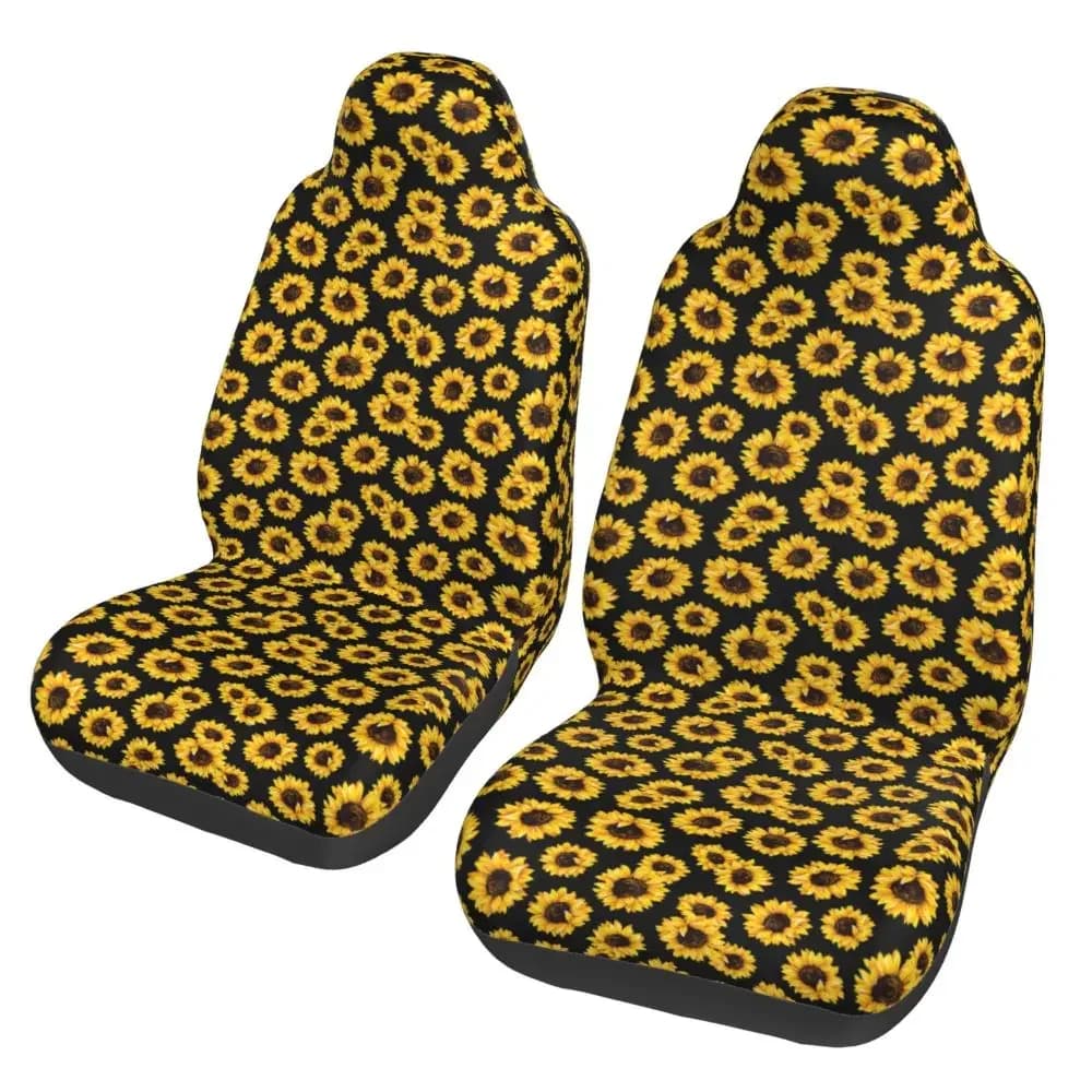 Coprisedile anteriore per auto girasole 2 pezzi adatto per la maggior parte dei modelli di auto, bellissime coprisedili per auto anti-fouling ed elastici