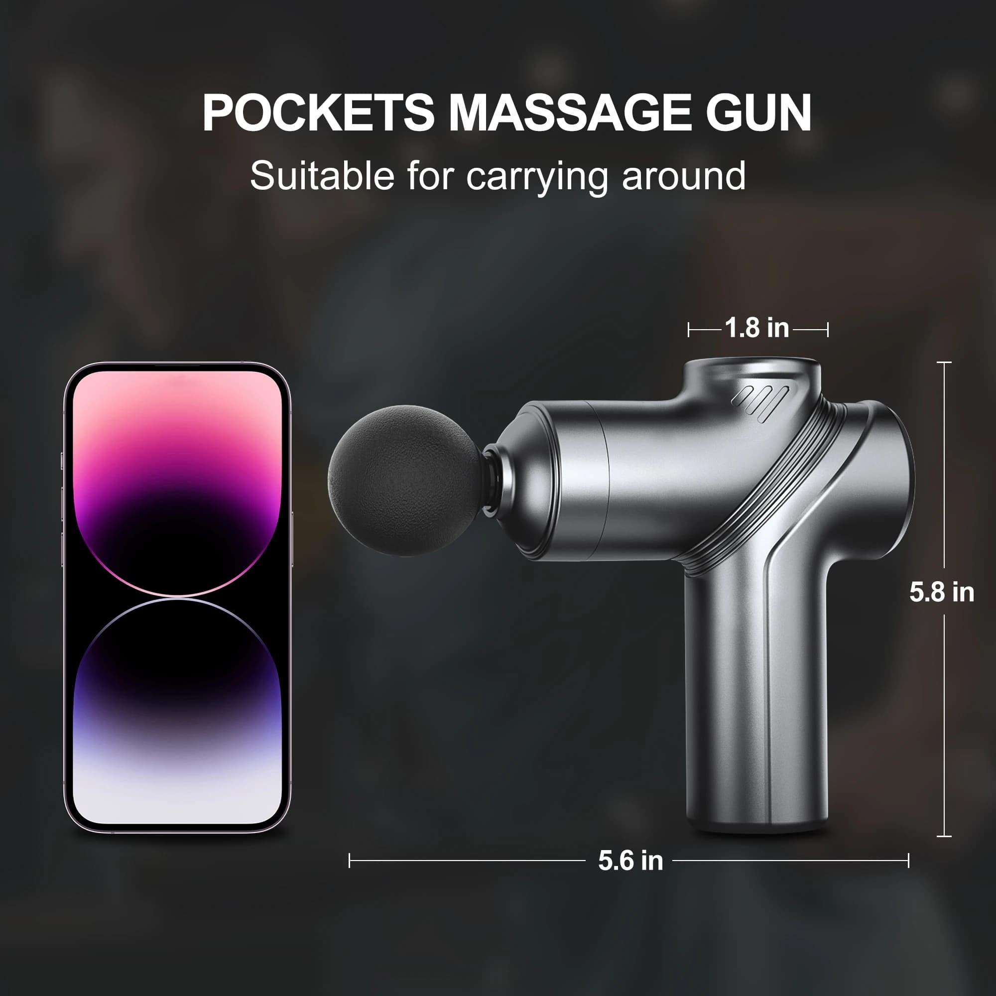 LEERCON New Percussion Massage Gun 6-Speed Adjustable, Multifunctional Handheld Deep Tissue Massager for Home, Gym, and Fitness Recovery.