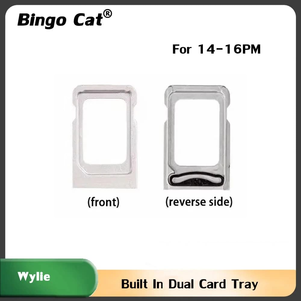 WYLIE Vassoio Dual SIM e eSIM Integrato per iPhone 17 14 15 16 16Pro Plus Pro Max, da eSIM Singola a Dual SIM, con Slot USA