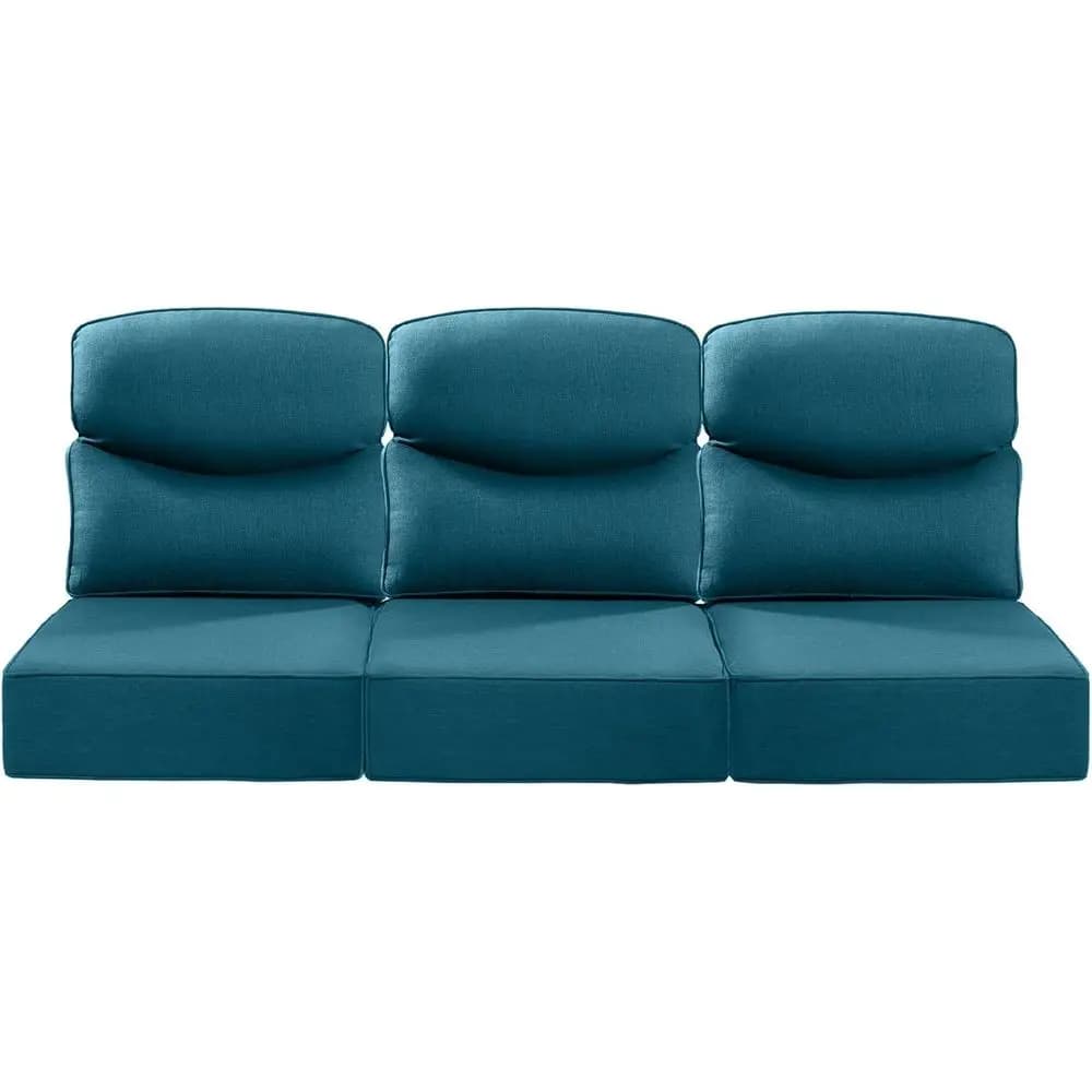 Set di cuscini di lusso da 6 pollici (22x24/22x25) per esterni, serie Smile o 3 - Cuscini comodi per sedute profonde per mobili da patio o sedie da pranzo in vimini