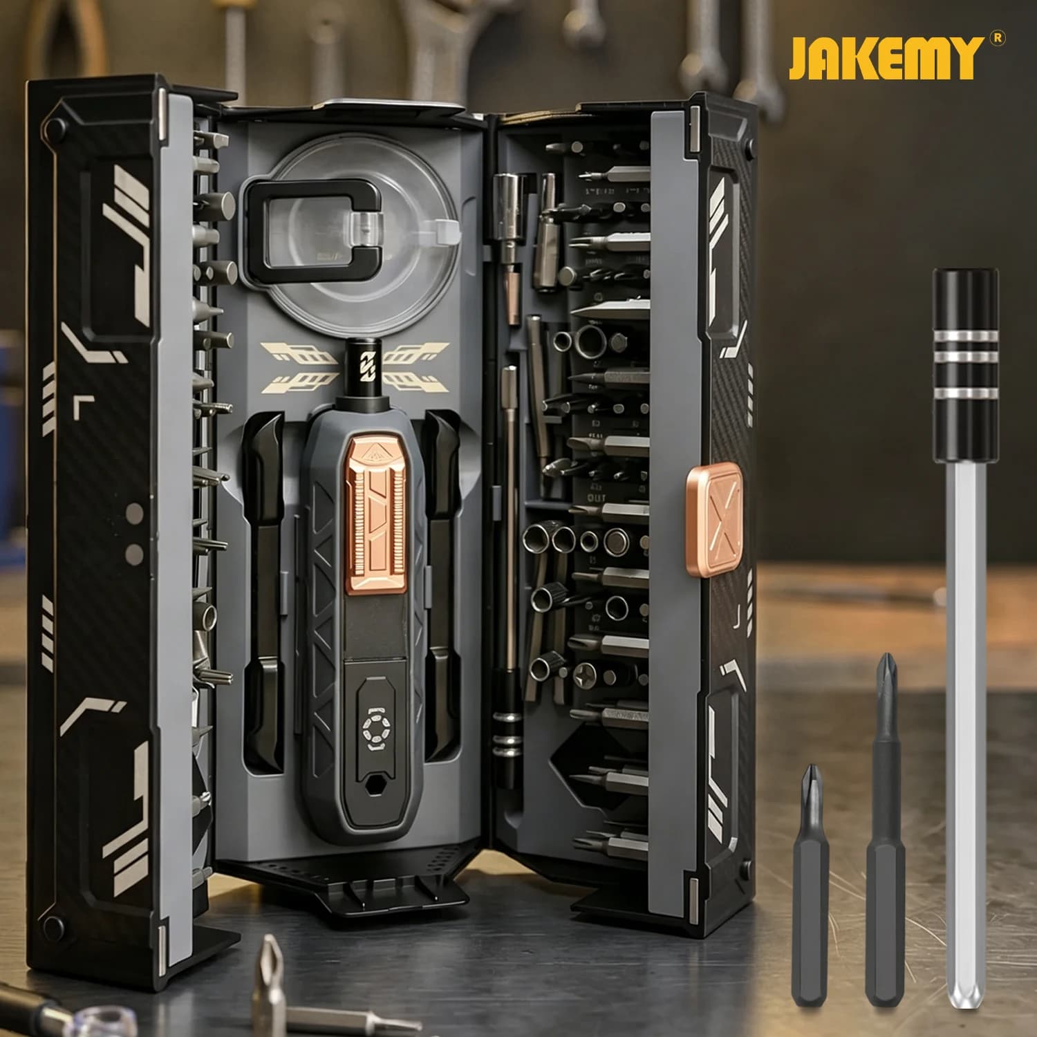 JAKEMY 180-in-1 Magnetic Precision Screwdriver Set, Electric Drill Bit Kit for iPhone Laptop Watch Glasses Repair