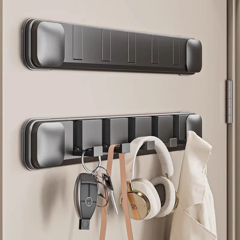 Ganci a ventosa resistenti, ganci da parete invisibili pieghevoli senza trapano per porta del bagno, gancio adesivo carico massimo 10 kg