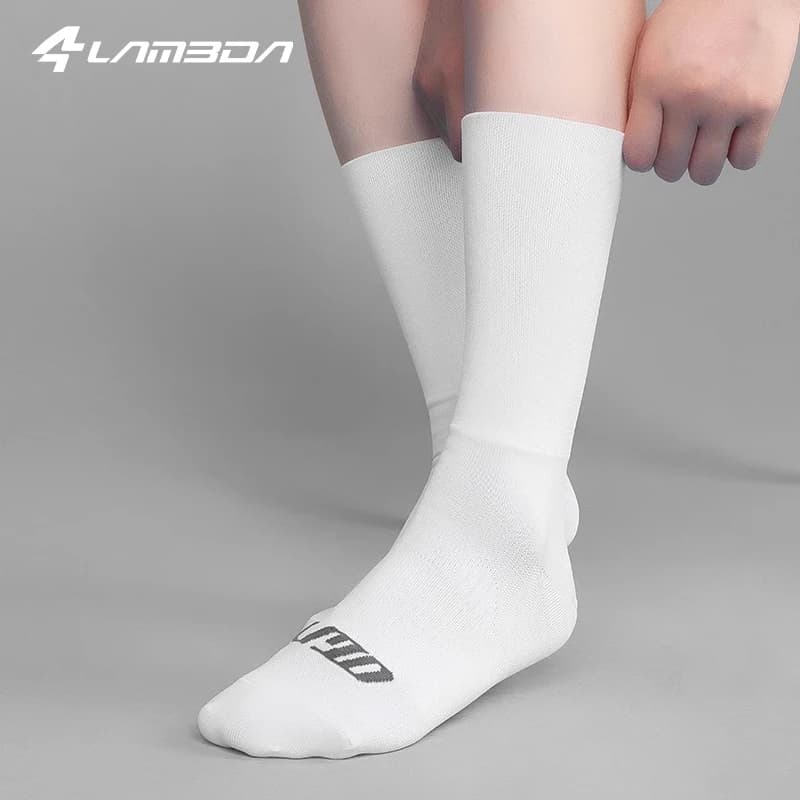 LAMEDA Calzini da ciclismo da uomo Calzini da bici da strada riflettenti Calzini da compressione sportivi da corsa traspiranti Calzini da corsa Accessori per biciclette