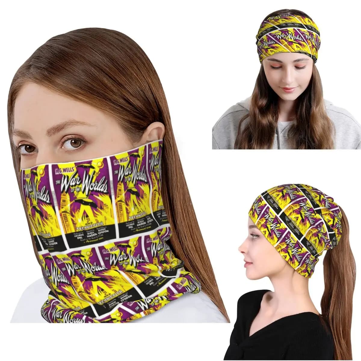 War Of The Worlds Bandana Copricollo Maschera Sciarpa Sciarpa calda da ciclismo Cappello invernale unisex per adulti