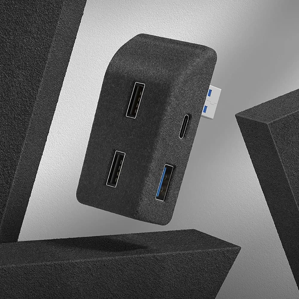 Docking station per vano portaoggetti per Tesla Model Y Model 3 Caricatore rapido 4 USB Shunt Hub Floccaggio Adattatore Alimentato Splitter Estensione
