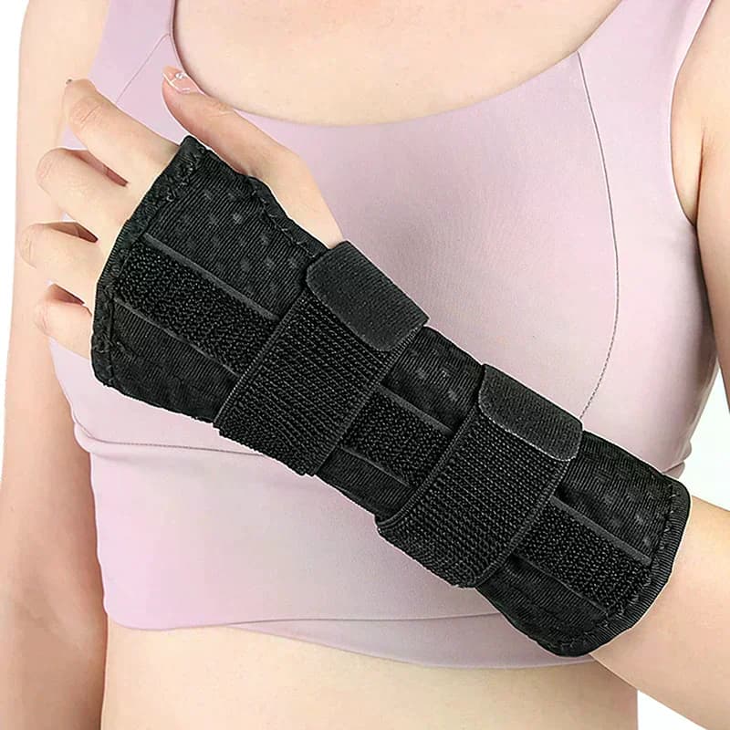 1 pz tutore da polso per sollievo dal tunnel carpale/supporto da polso notturno regolabile con stecche per alleviare lesioni dolore distorsione tendinite