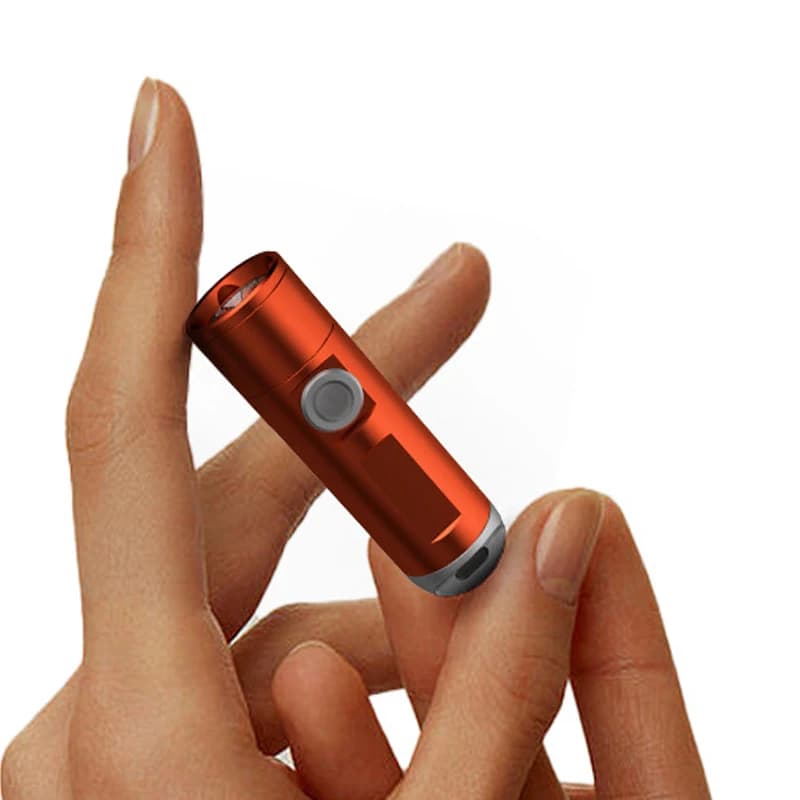 Torce tascabili da 6 cm 701230 Torcia EDC ricaricabile USB-C Torcia da lavoro 4 modalità Torcia per campeggio, casa e emergenza