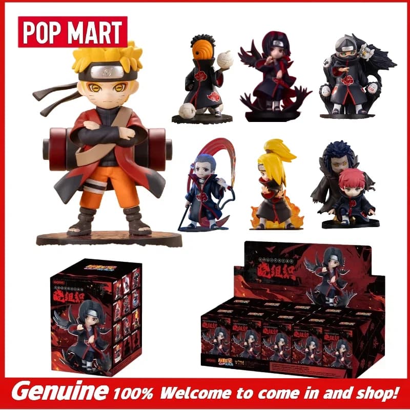 Nuova Collezione POPMART Naruto Shippuden: Blind Box Serie Battaglia Contro gli Akatsuki - Gaara, Itachi, Obito, Naruto Anime