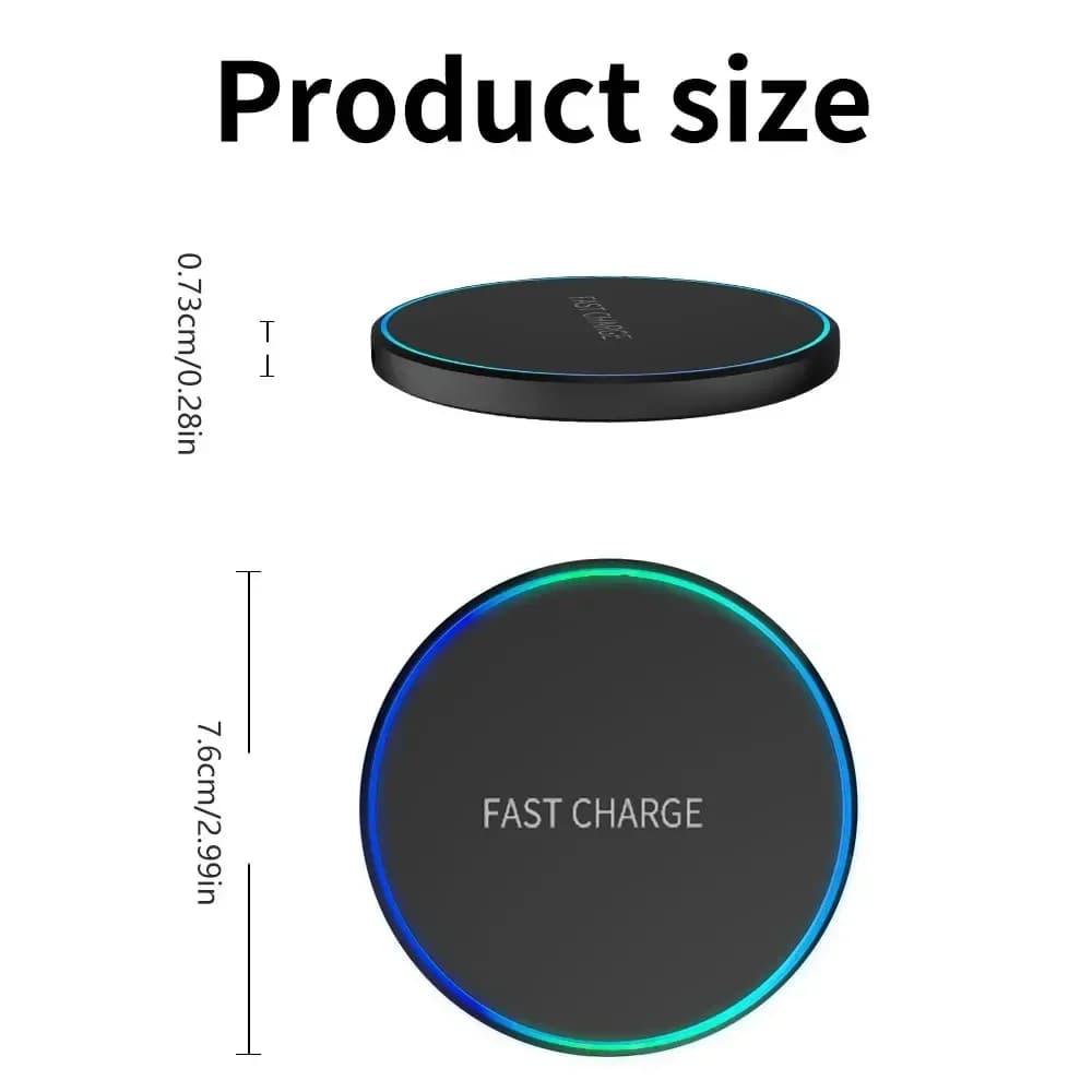 Wireless Charger for iPhone 17 16 15 14 13 Pro Max, Quick Induction Charging Base for Samsung S25 S24 Xiaomi Huawei