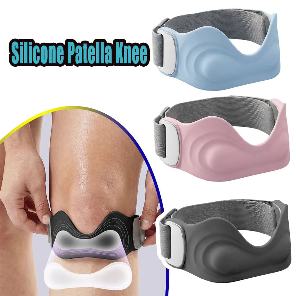 Ginocchiera Traspirante Antiscivolo 3D Professionale con Airbag in Silicone, Cinghia Regolabile, Protezione per Prevenzione Lesioni Sportive