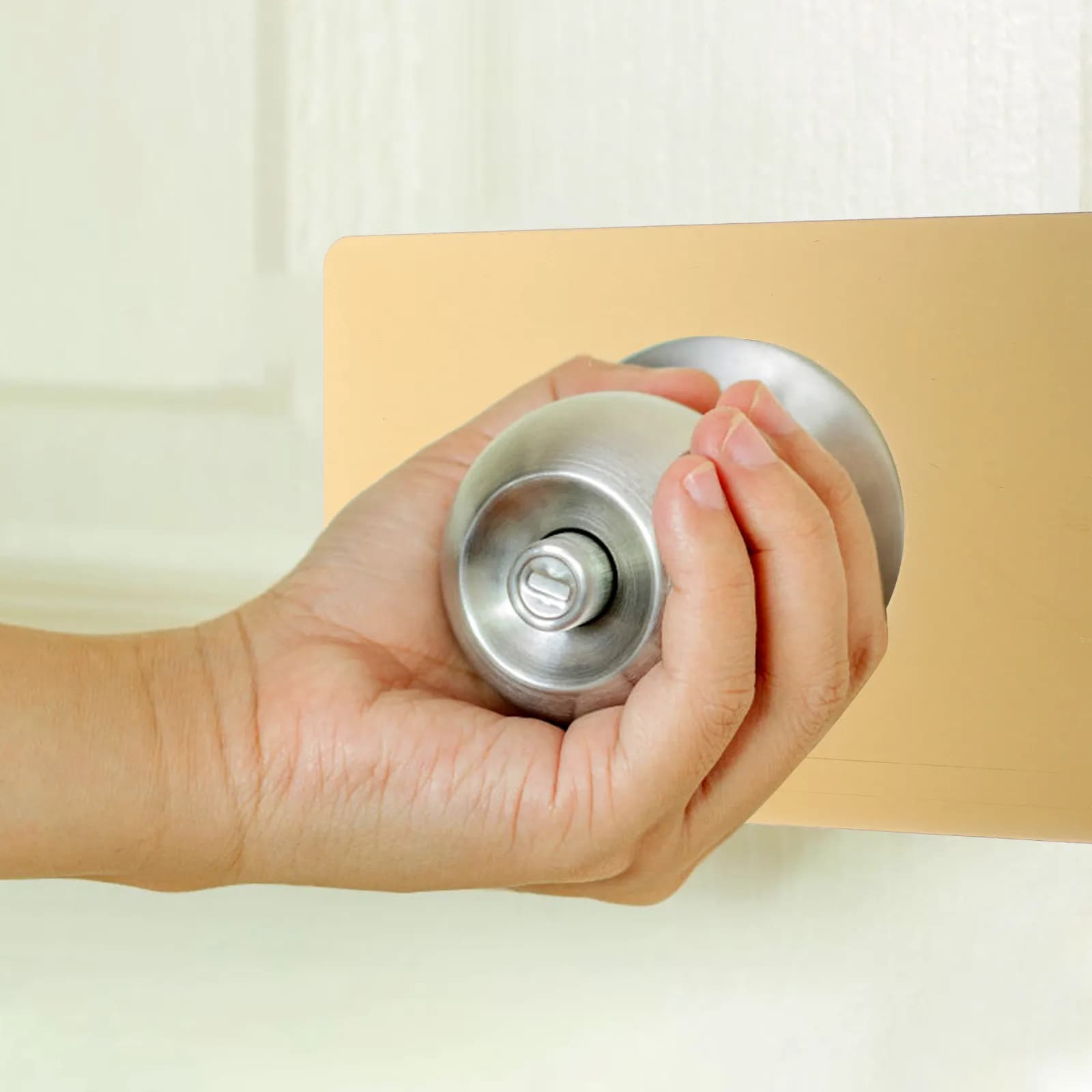 2Pcs Lock Repair Plates Stainless Steel Door Reinforcement Cover Deadbolt Hole Repair Door Knob Plate Deadbolt Covers Plate