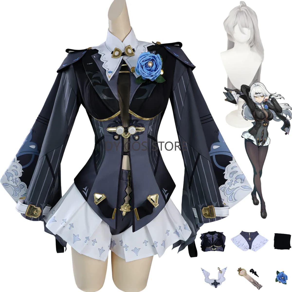 Gioco Zenless Zone Zero Yixuan Costume Cosplay Fata d'inchiostro Yi Xuan Top Pantaloncini Parrucca uniforme Donna Vestito sexy in maschera