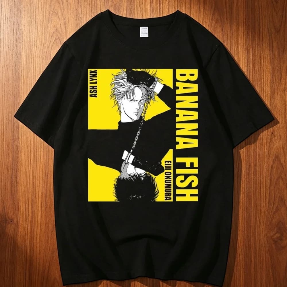 Banana Fish cotton tshirt men Comfortable Trendy streetwear anime Pop Culture shirt Comfortable Digital Pastel Classic harajuku
